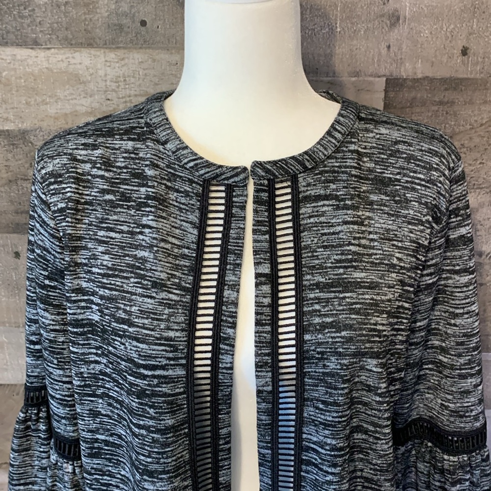 August Silk Open Front Jacket Size M - Picture 5 of 16